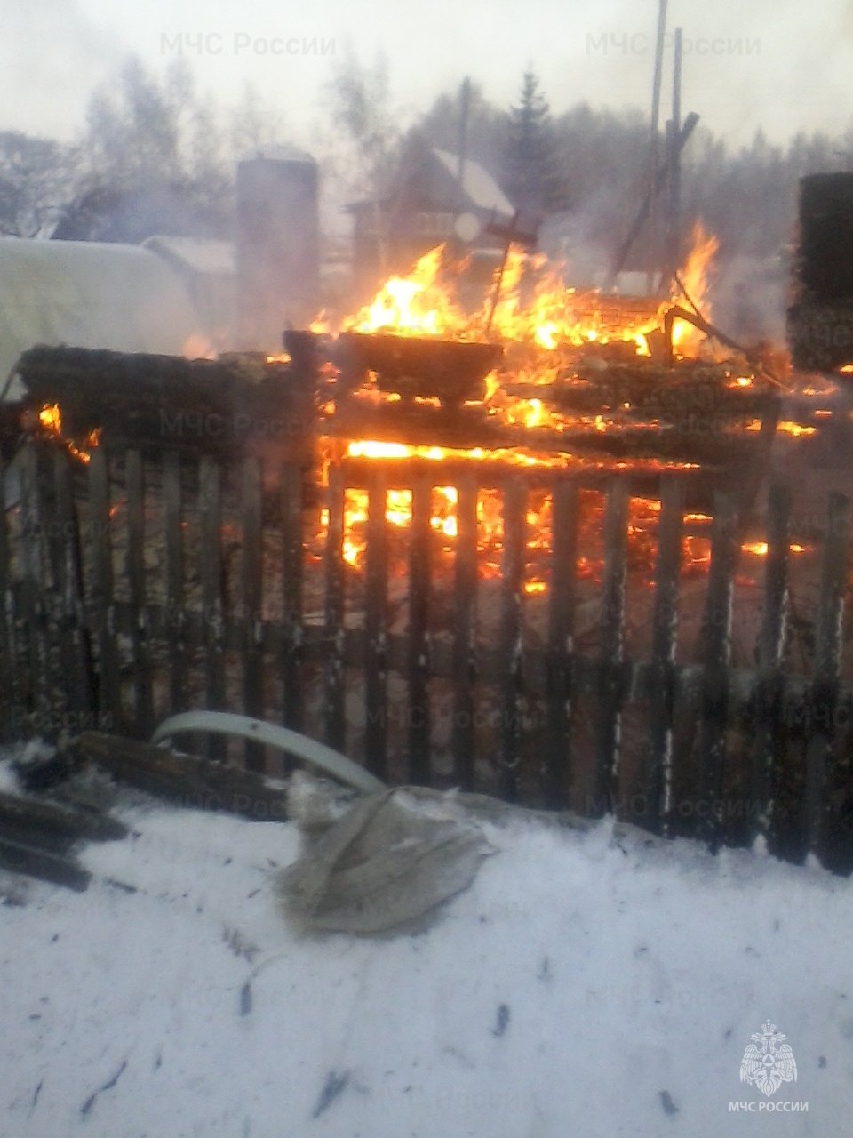 Пожар в Шелеховском районе